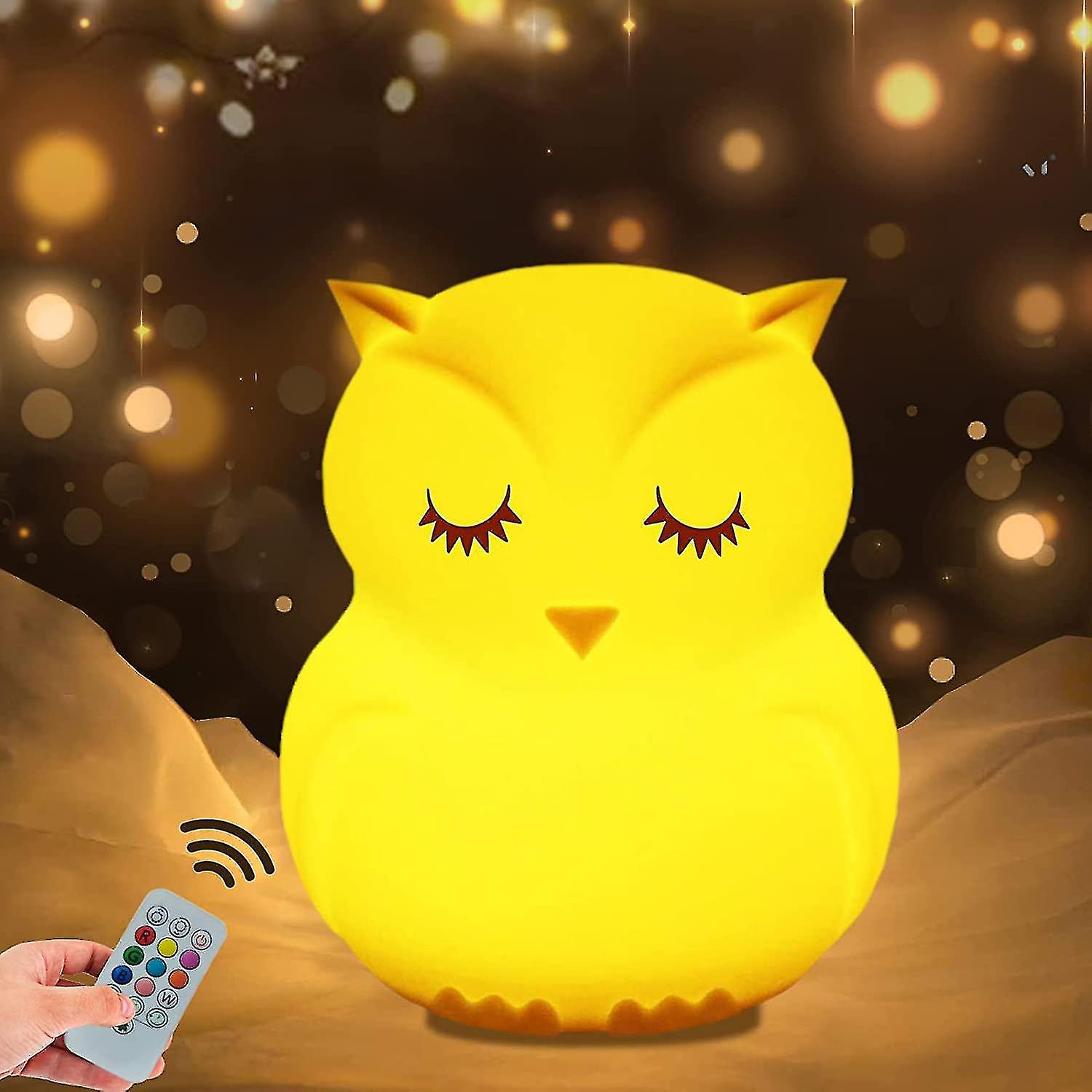Night Light For Kids, Owl Night Light, Silicone Nursery Light For