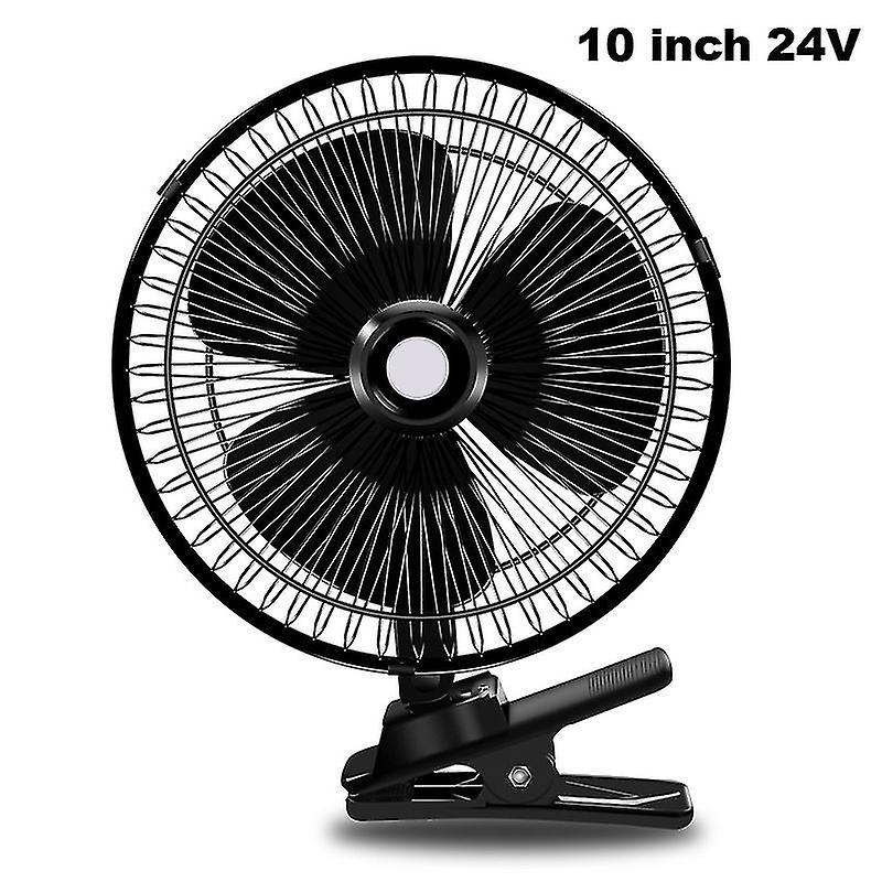 12/24v רכב ואן הום 2 מאוורר זרימת אוויר מהיר עם קליפ קיץ מאוורר קירור חשמלי מצנן אוויר לרכב משאית שחור 6 אינץ '
