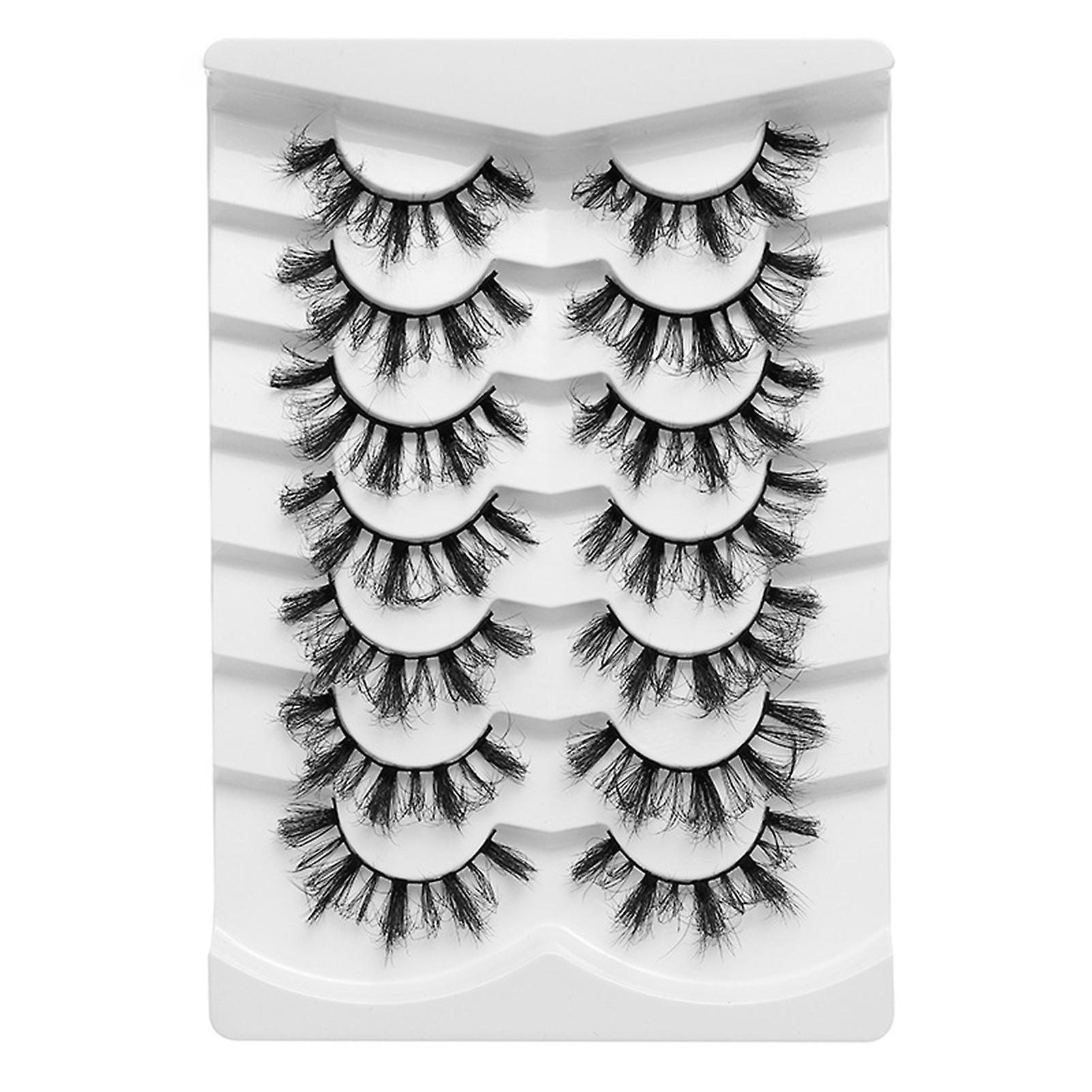 7 Pairs Thicken False Eyelashes Multilayered Bushy Curling Up Lashes