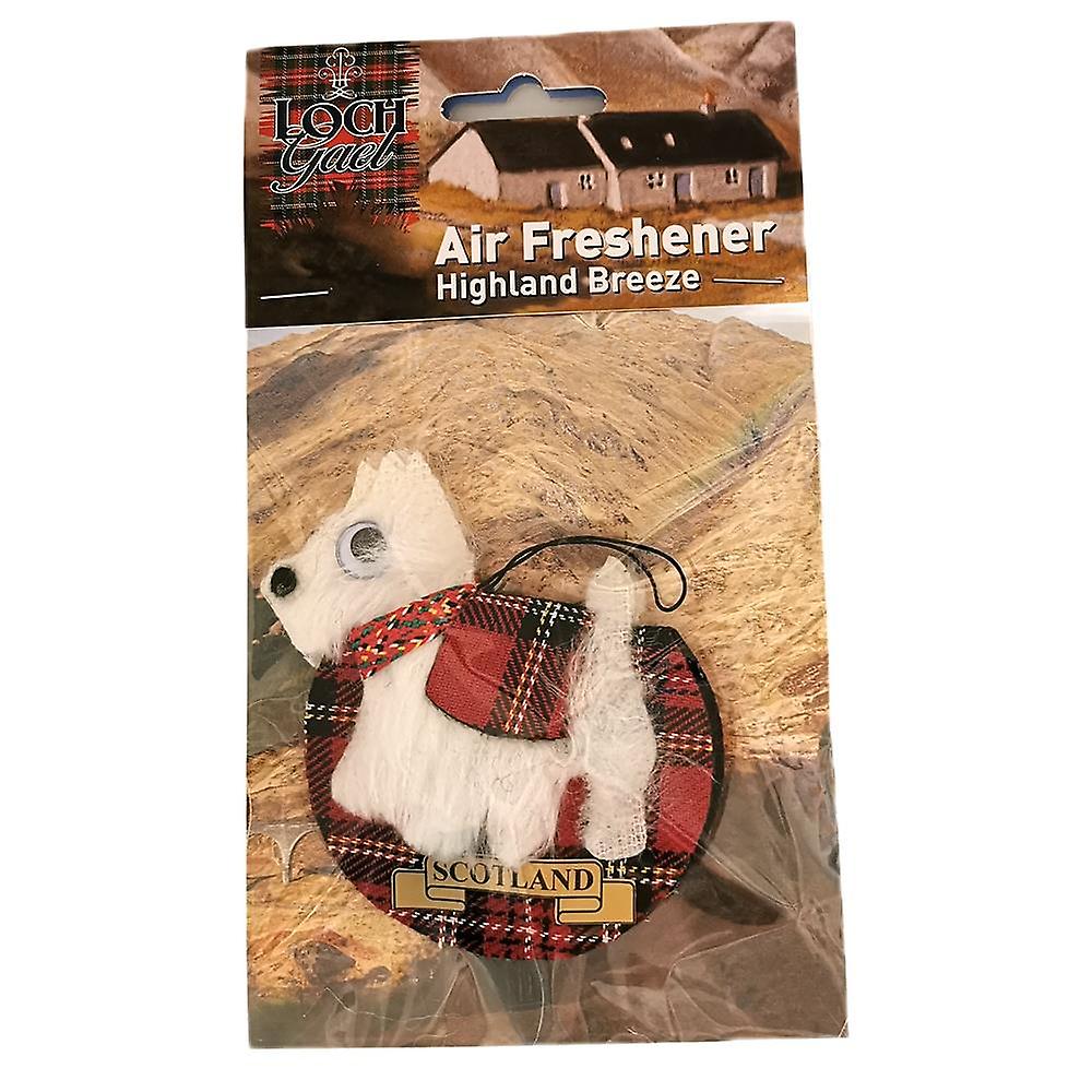 Scottie Dog Air Freshener White by Loch Gael