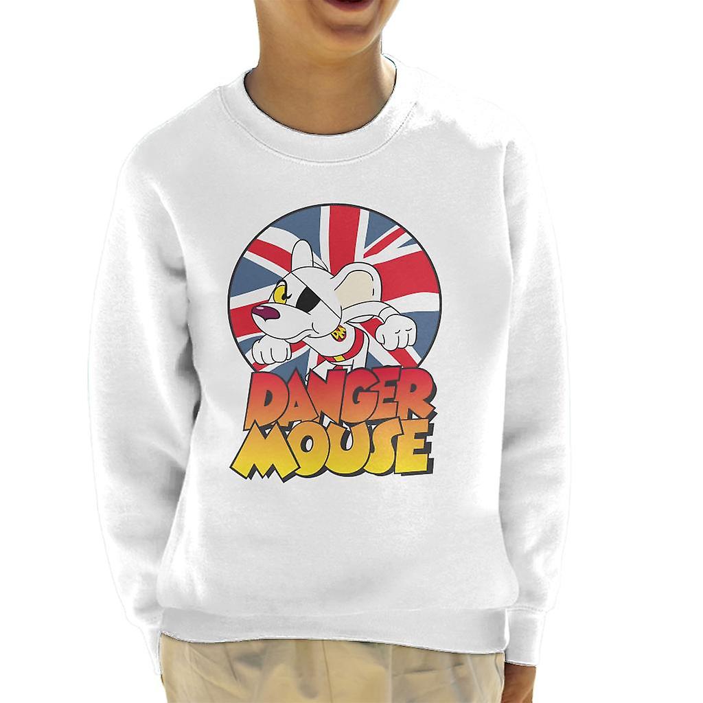 Danger Mouse Frowning Union Jack Kid's Sweatshirt