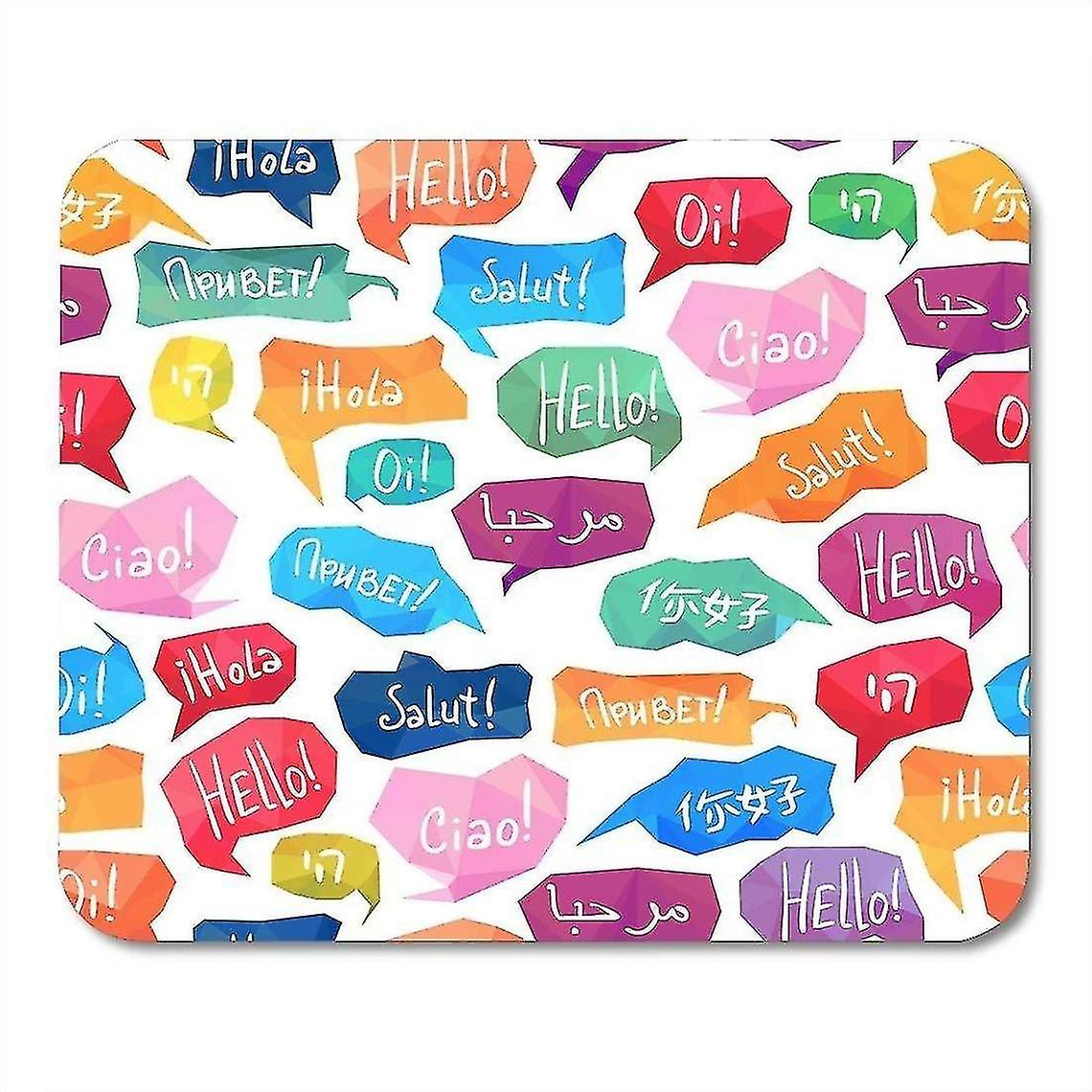 (220x180x3) Yanteng Mouse Pads Mouse Pads Culture Speech Bubbles Hello