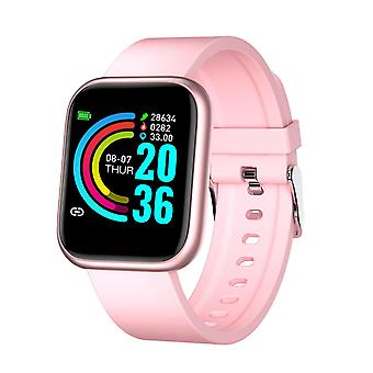 Touch Smart Watch Bluetooth Heart Rate Monitor For Men Women Fitness  Pink