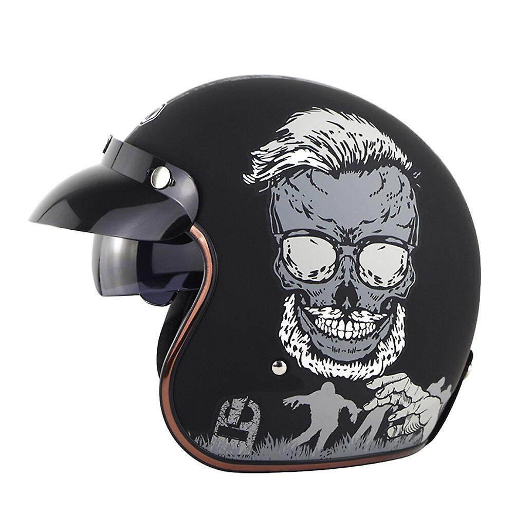 Retro Electric Vehicle Motorcycle Helmet For Men & Women - Universal Half Helmet For All Seasons