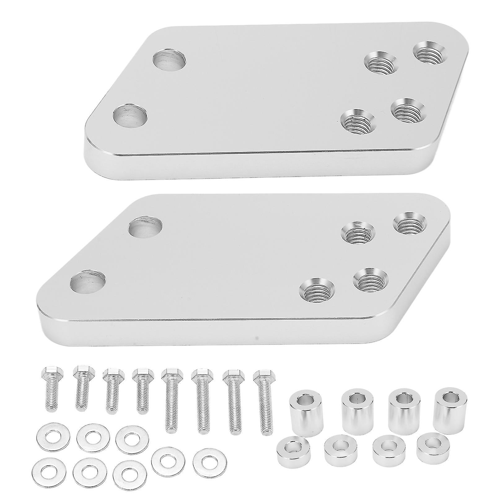 Silver Motorcycle Passenger Footrest Relocation Rear Foot Peg Replacement For Vstar 650 1100
