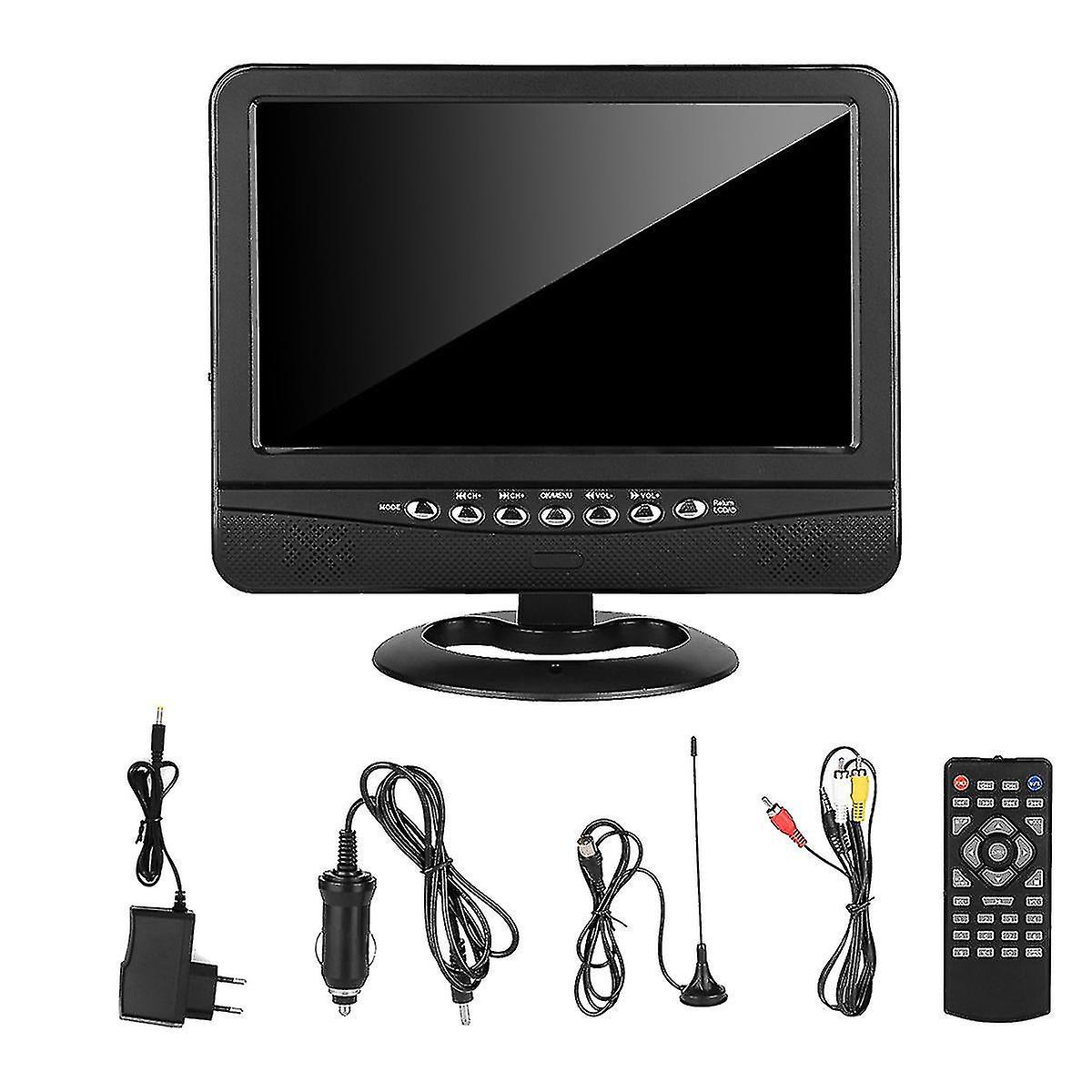 Portable 9 Inch Car Analog Tv Player Lcd Color Screen Radio Mini Digital Wide Viewing Angle Video P