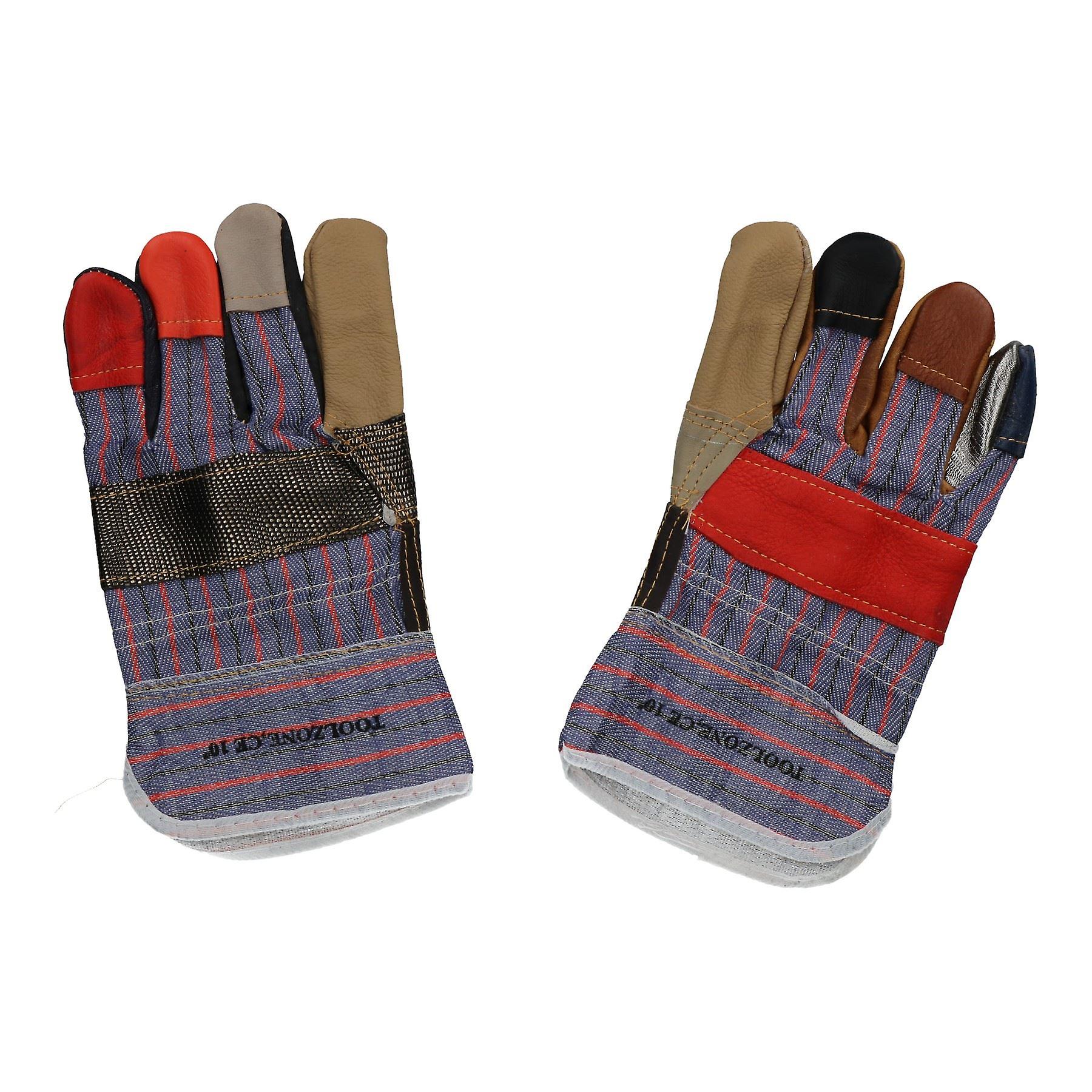 10" Large Rainbow Hide Furniture Gloves Work Wear Safety Gardening