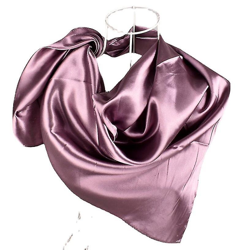 35" Elegant Large Silk Touch Solid Satin Square Scarf Wrap