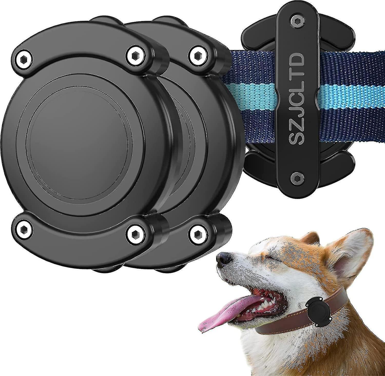 Ipx8 Waterproof Airtag Dog Collar Holder, Durable Hard Anti-scratch Protective Airtag Case For Apple