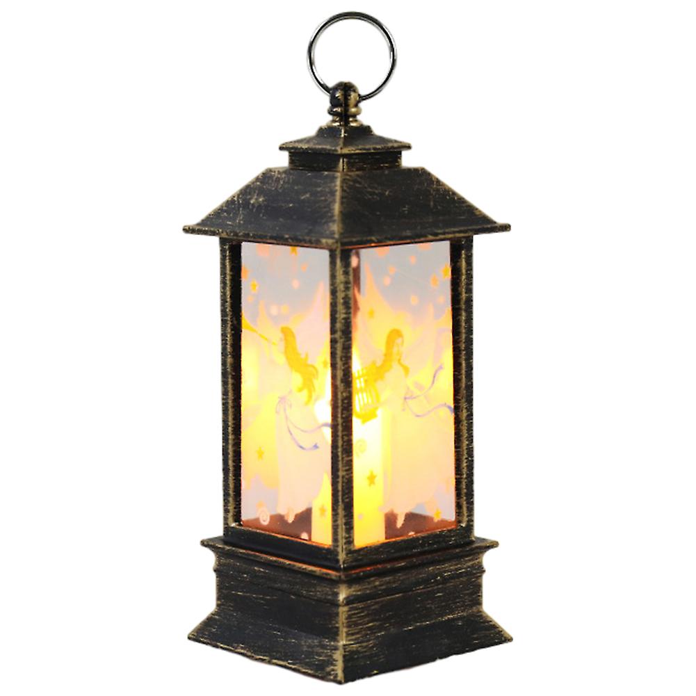 Christmas Candlestick Lantern Night Light Multi-Function Xmas Party Props for Bedroom Home