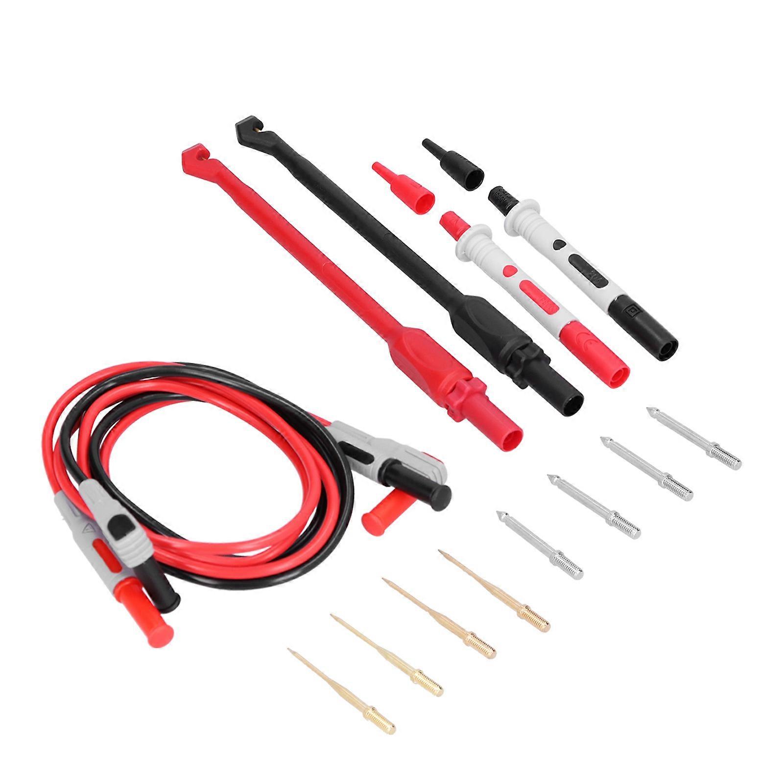 P1033B Banana Plug Test Probe Lead Wire Kit Replaceable Needle Test Hook for Multimeter