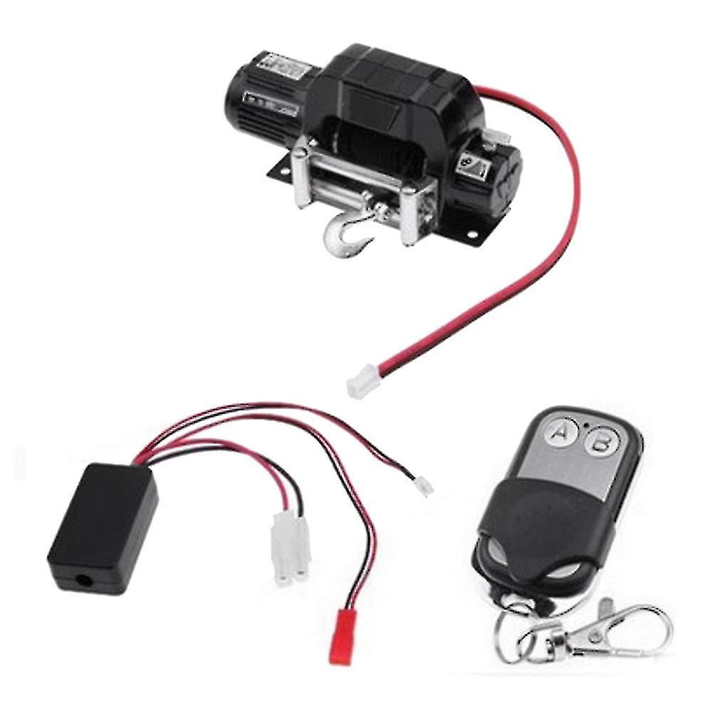 Metal Automatic Winch Wireless Remote Controller System For 1:10 Rc Crawler Car Axial Scx10 90046 T