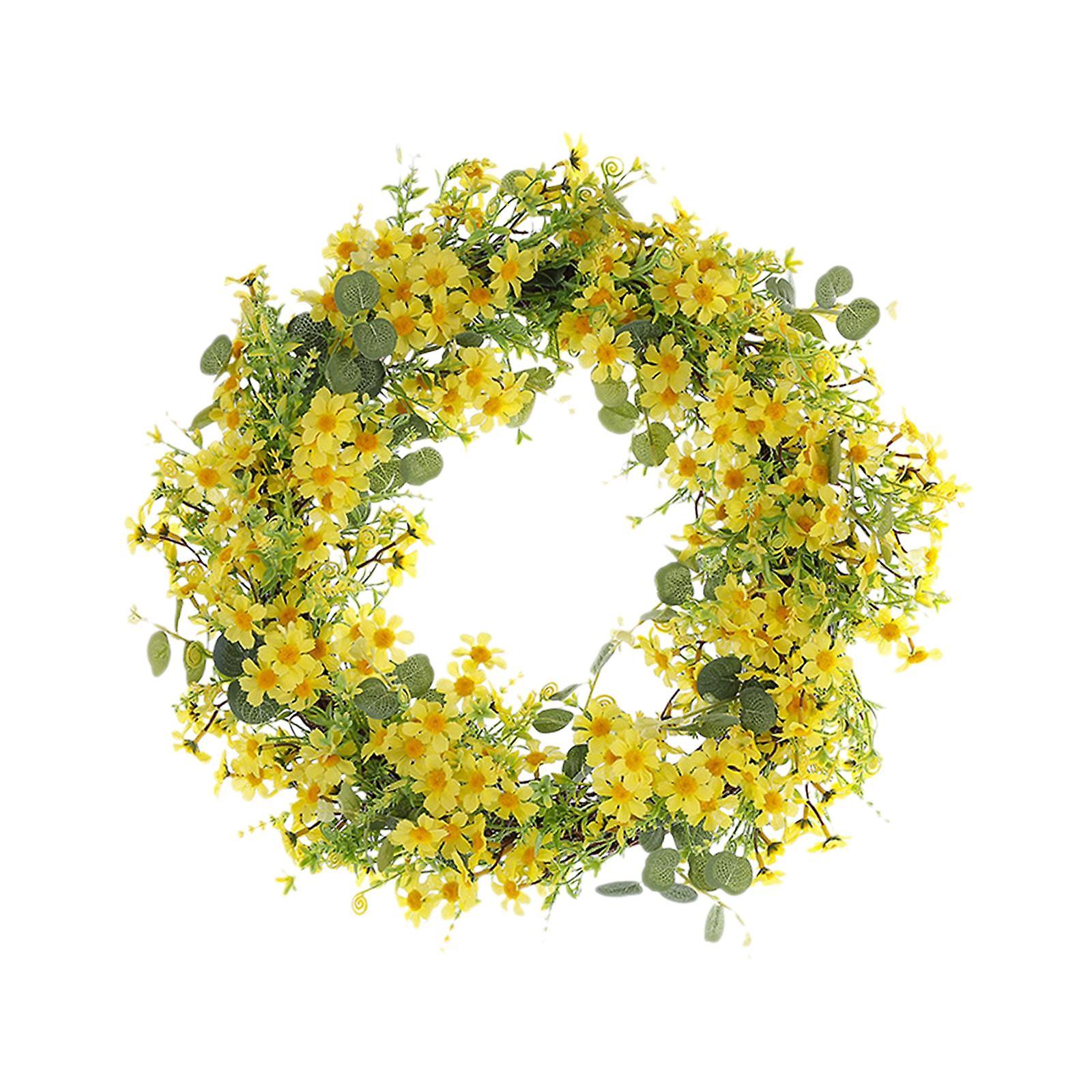 Artificial Flower Wreath Window Ornament for Festival Wedding