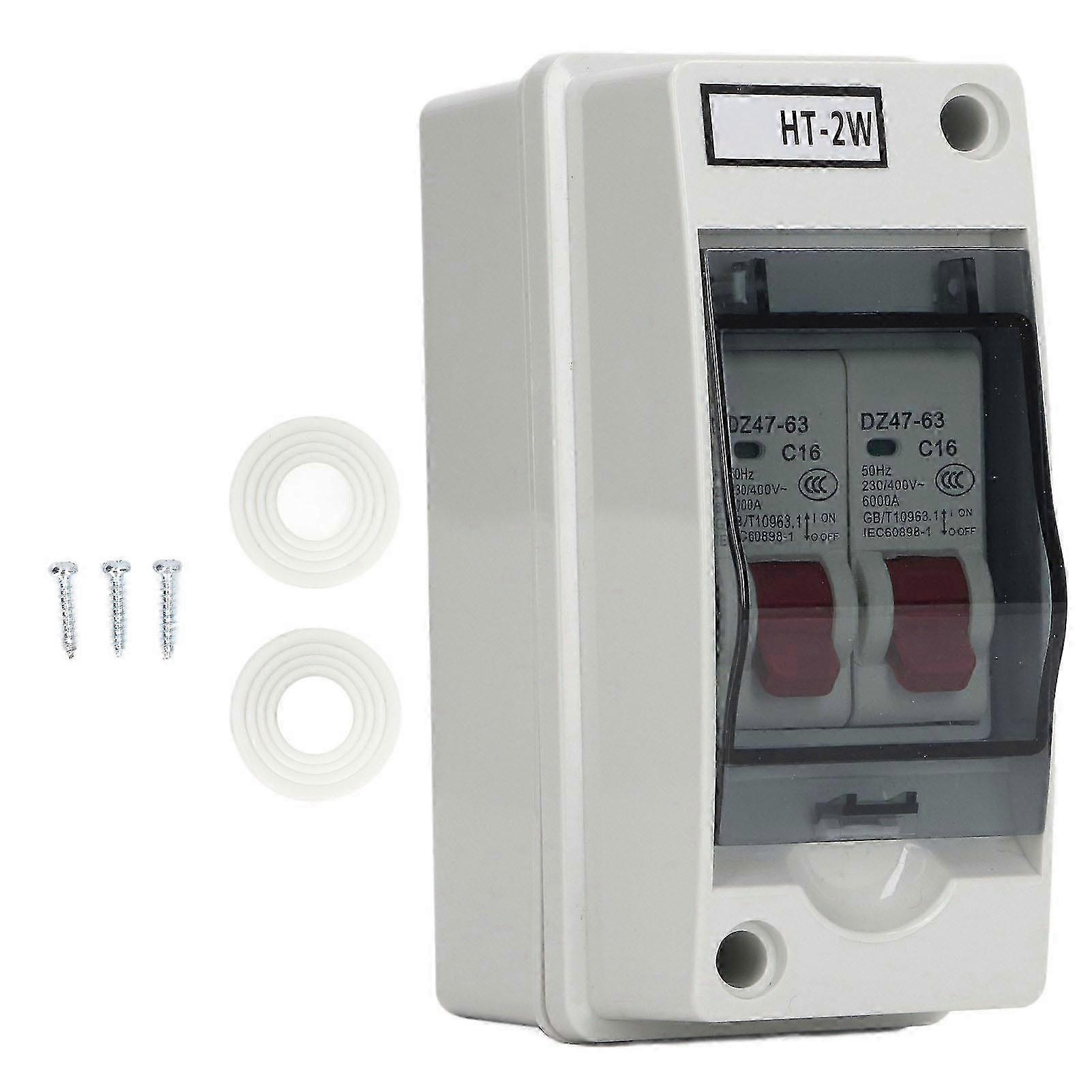 Circuit Breaker DZ47 63 16a 230V 400V 2-Pin Waterproof Circuit Breaker for Home Use for Outdoor DC Systems