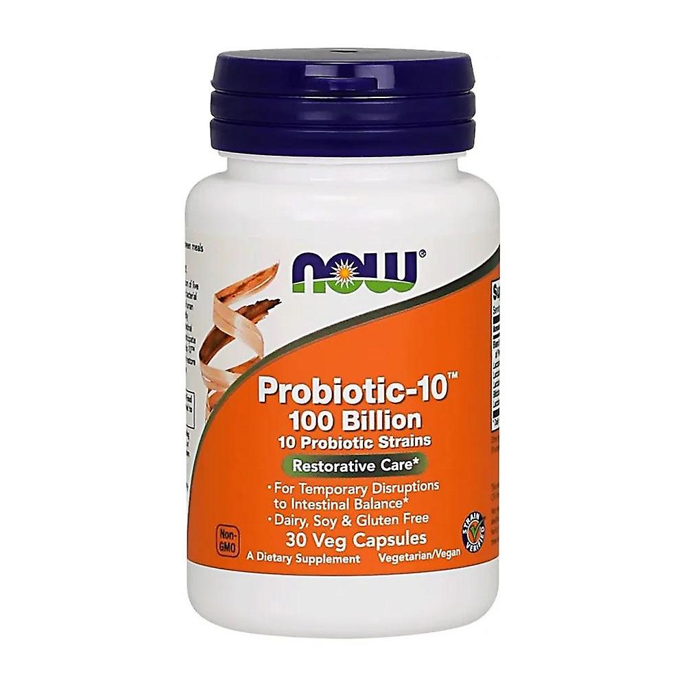 NOW Foods probiotic-10, 100 billion 30 capsules 1608