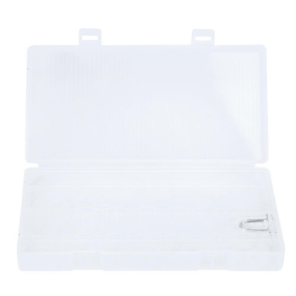 Qukaim Transparent Battery Box Portable Transparent PP Case Storage Box, Battery Organizer for 18650 Batteries, with Hook, Durable Design, Compact