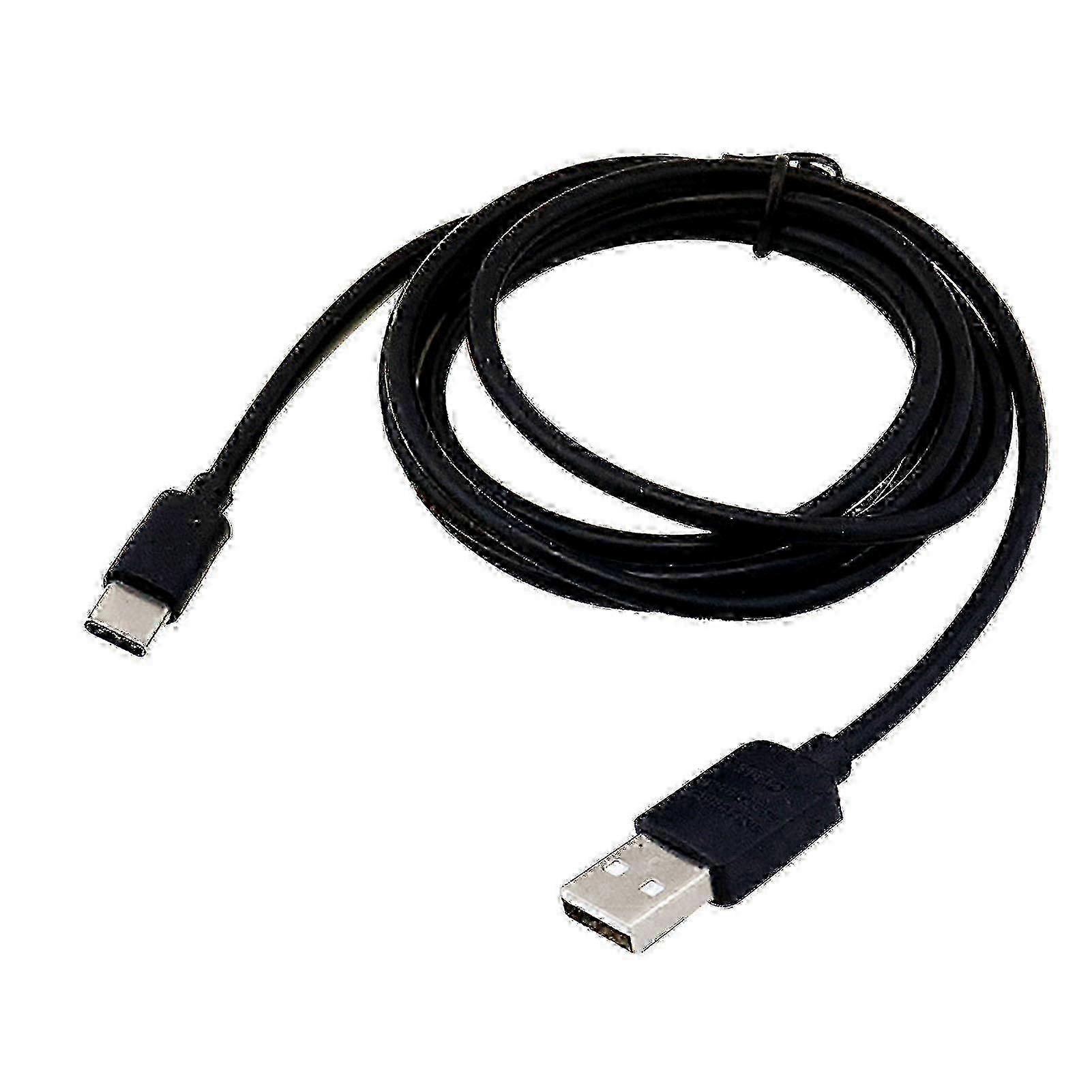 USB C Cable 2m Black: Fast Charging & Data Transfer for Phones & Tablets, PVC Durable