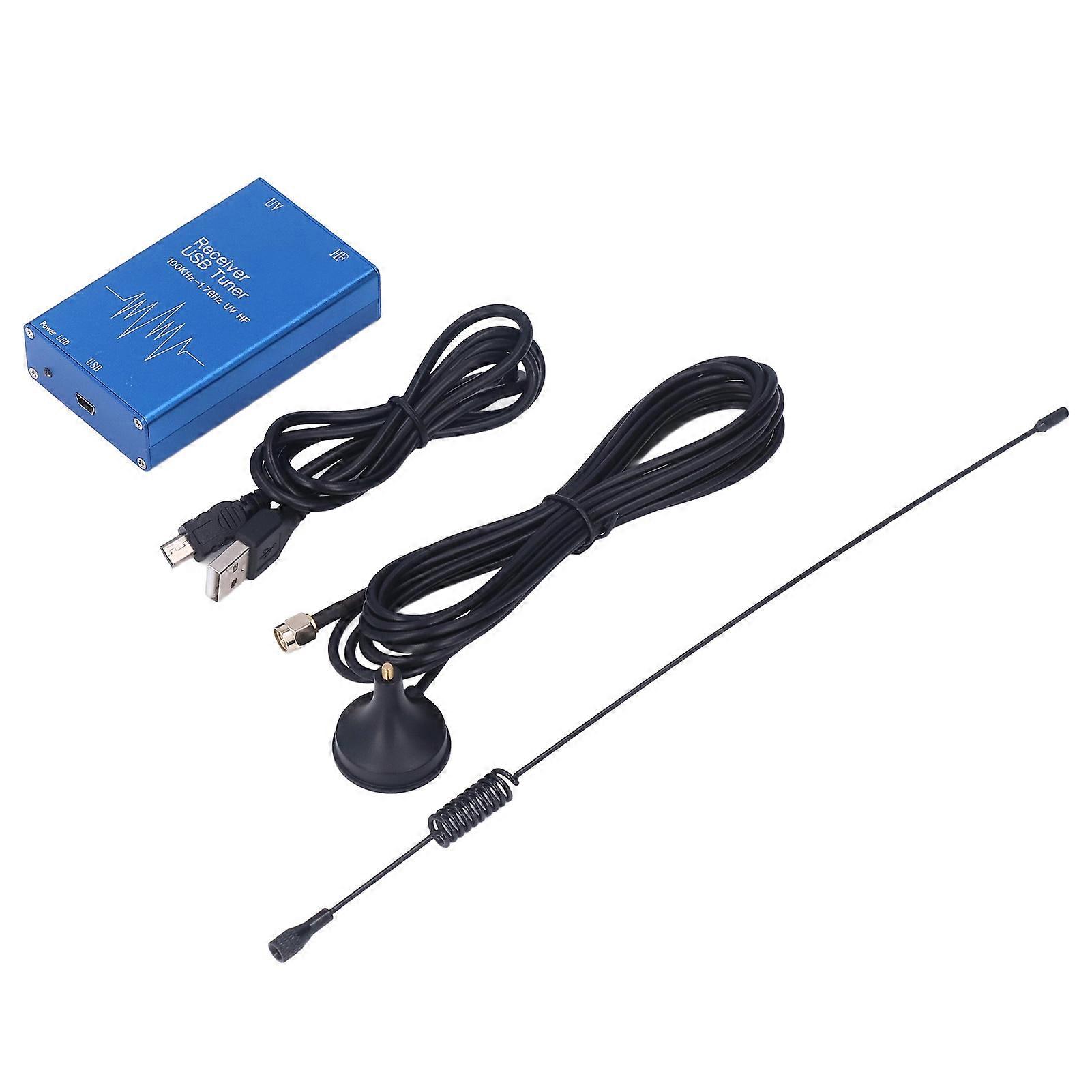 RTL SDR USB Receiver Wireless 100KHz?1.7GHz UHF UV HF Full Band Electronic Component