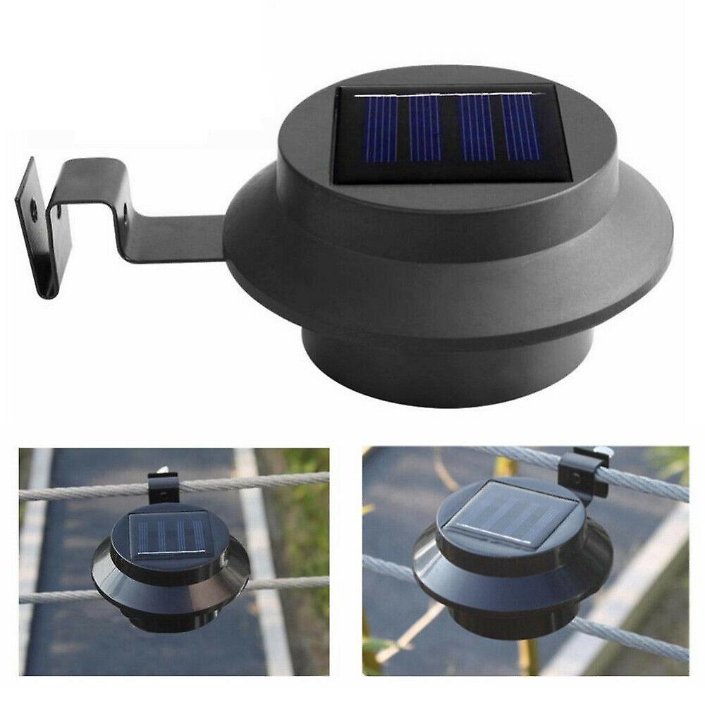 LED Solar Powered Gutter Lights Outdoor Garden Yard Wall Pathway Fence Lamp
