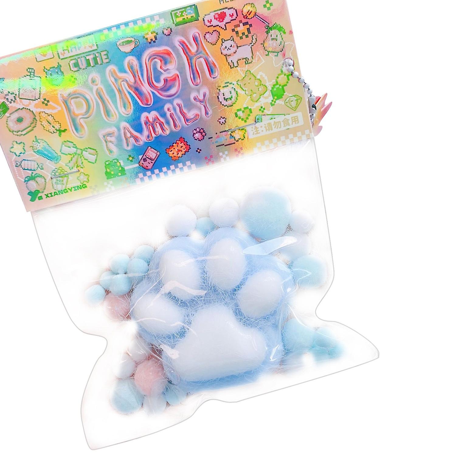 Blue Ultra Soft Cat Paw Plush Toy - Ideal Stress Reliever for All Ages