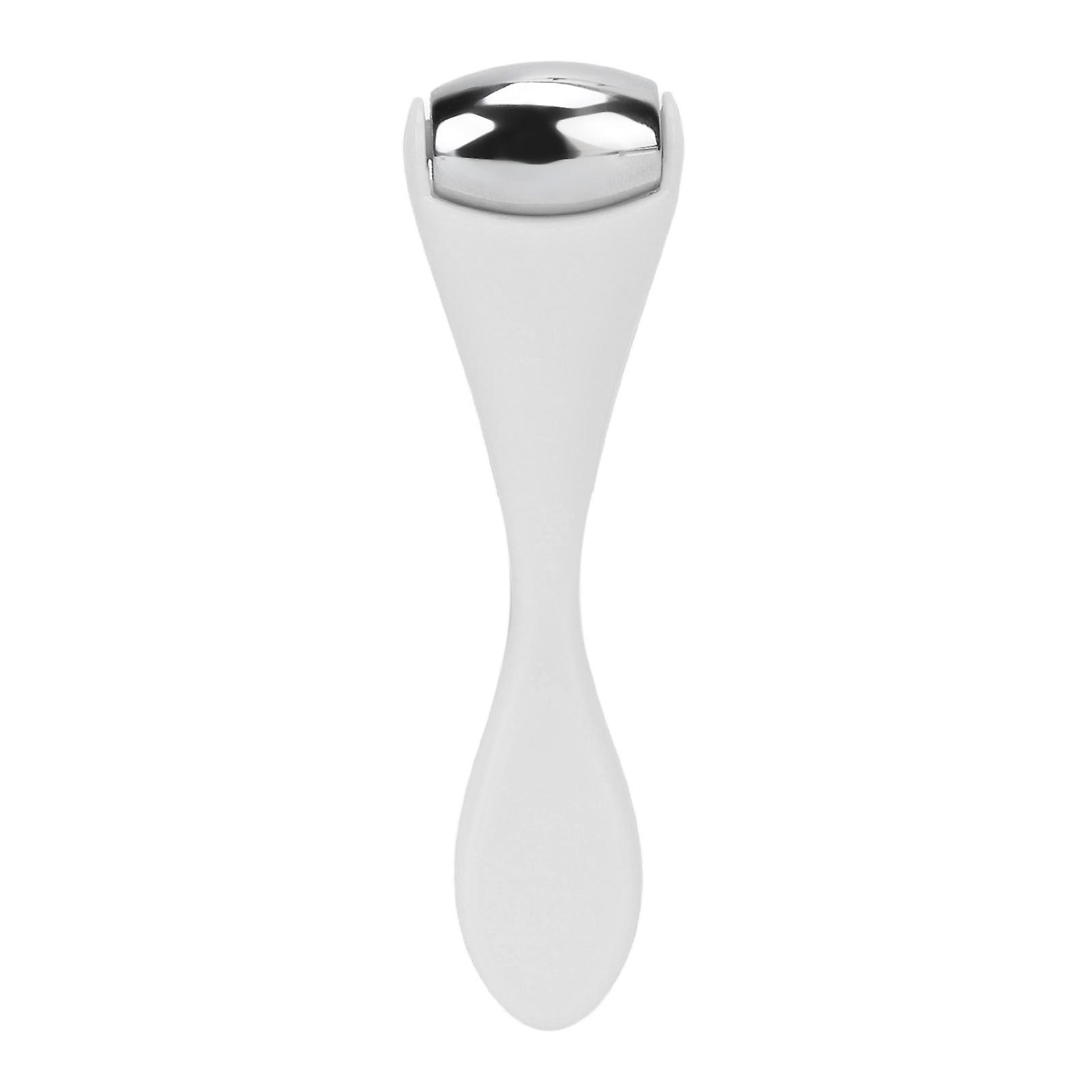 Mini Ice Roller for Face and Eyes, Stainless Steel, Portable, Reduce Puffiness, White