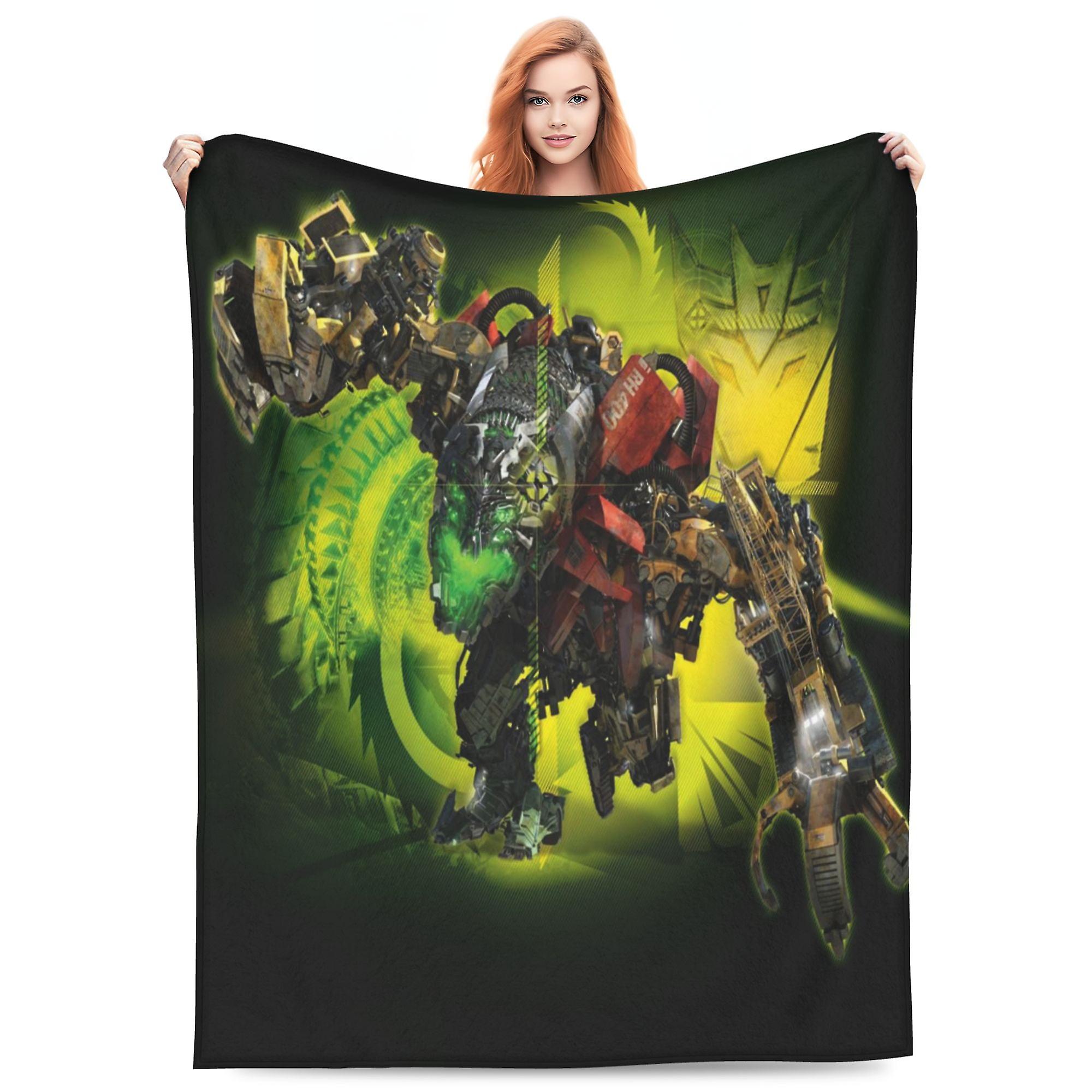 Transformers Sängfilt Super Soft Fleece Throw Filt Lätt Varm Mysig Tecknad Filtar Presenter för Barn Vuxna