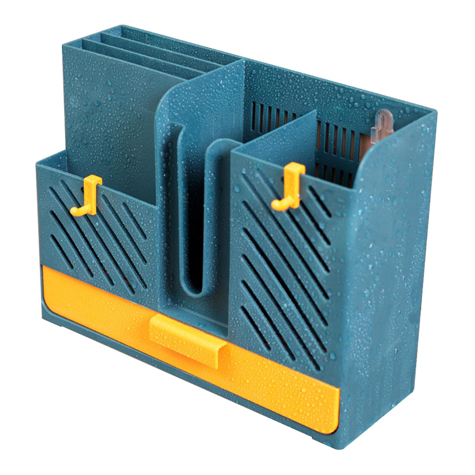 Cable Organizer Box Multiple Compartments Remote Control Charger Cord Storage Box for Home Desktop Office