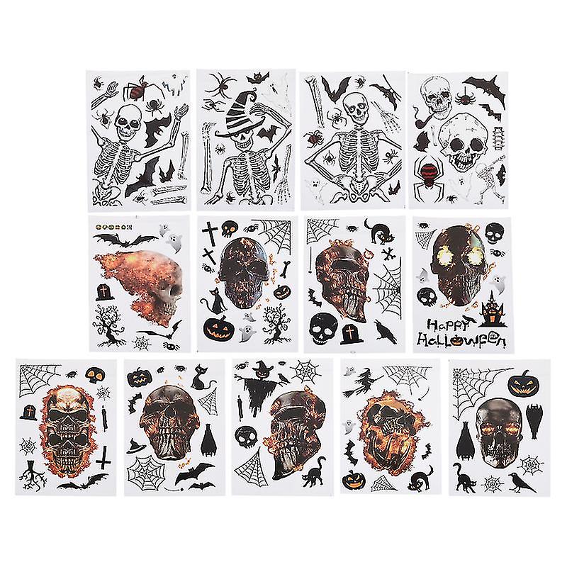 13pcs Halloween Sticker For Halloween Decorations