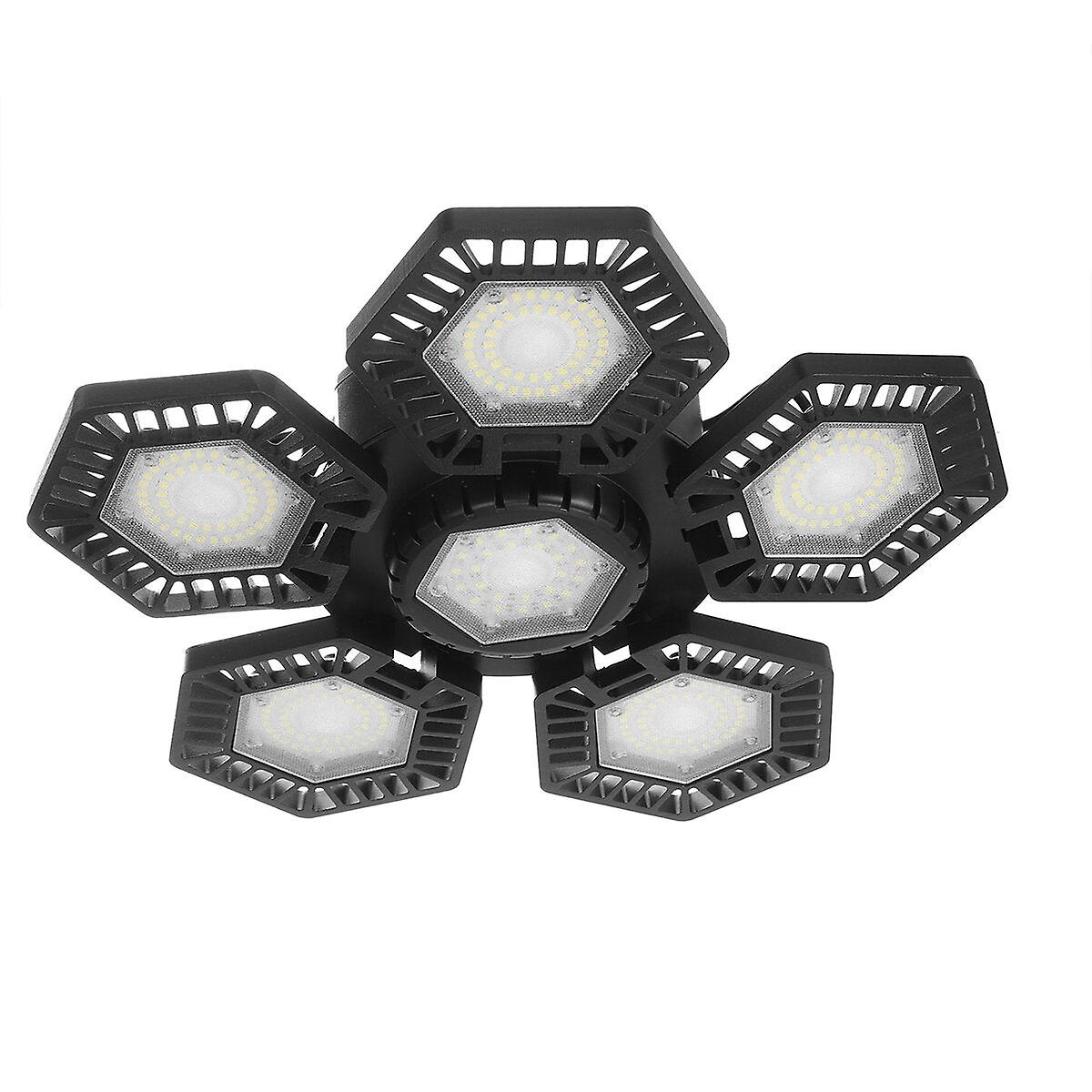 200W E27 Fan Blades Led Foldable Garage Light Mining Workshop Gym Ceiling Light