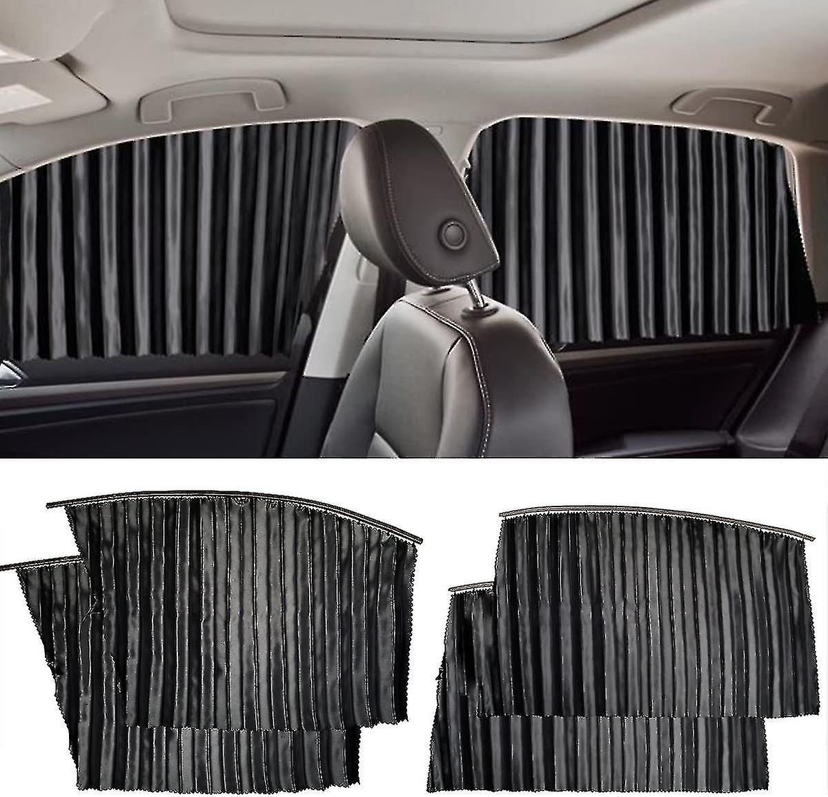 Side Window Sunshades For Car (4pcs), Magnetic Car Curtain To Block Uv Rays And For Privacy, Black