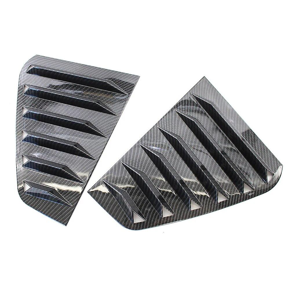 2 قطعة عالية القيمة المطلقة البلاستيكية من ألياف الكربون للسيارة الباب الخلفي الجانب الزجاجي مصراع غطاء كوة للجولف 7 Mk7 13-19 اكسسوارات السيارة