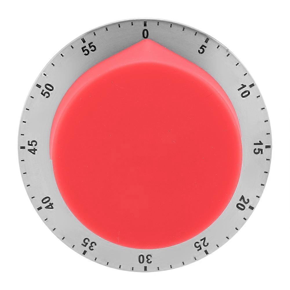 Manual Mechanical Kitchen Timer with Magnetic Base Countdown Cooking Baking Timing Tool Red
