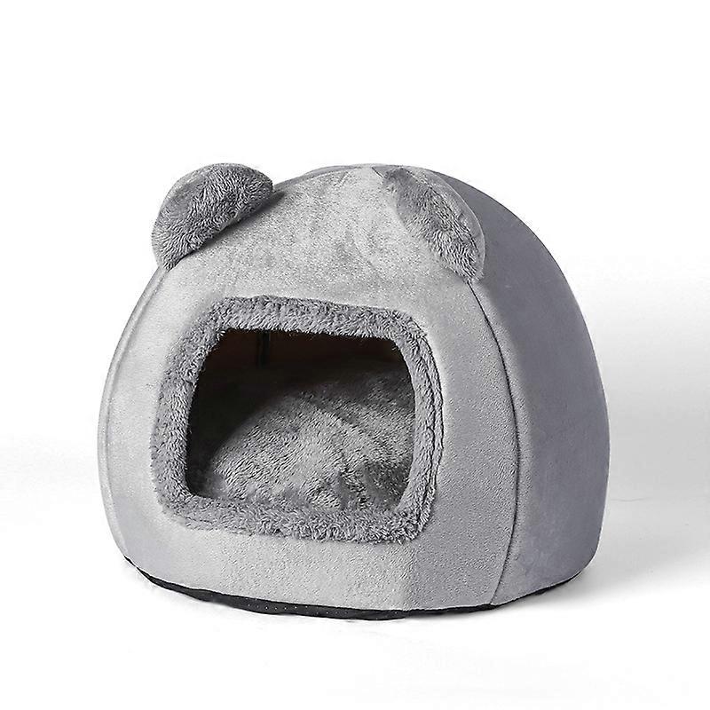 Indoor Cat Kennel Bed Home Cat Cave with Removable Washable Padded Cushion Washable Cave Mat for Small Dog Bed Soft and Self-Heating