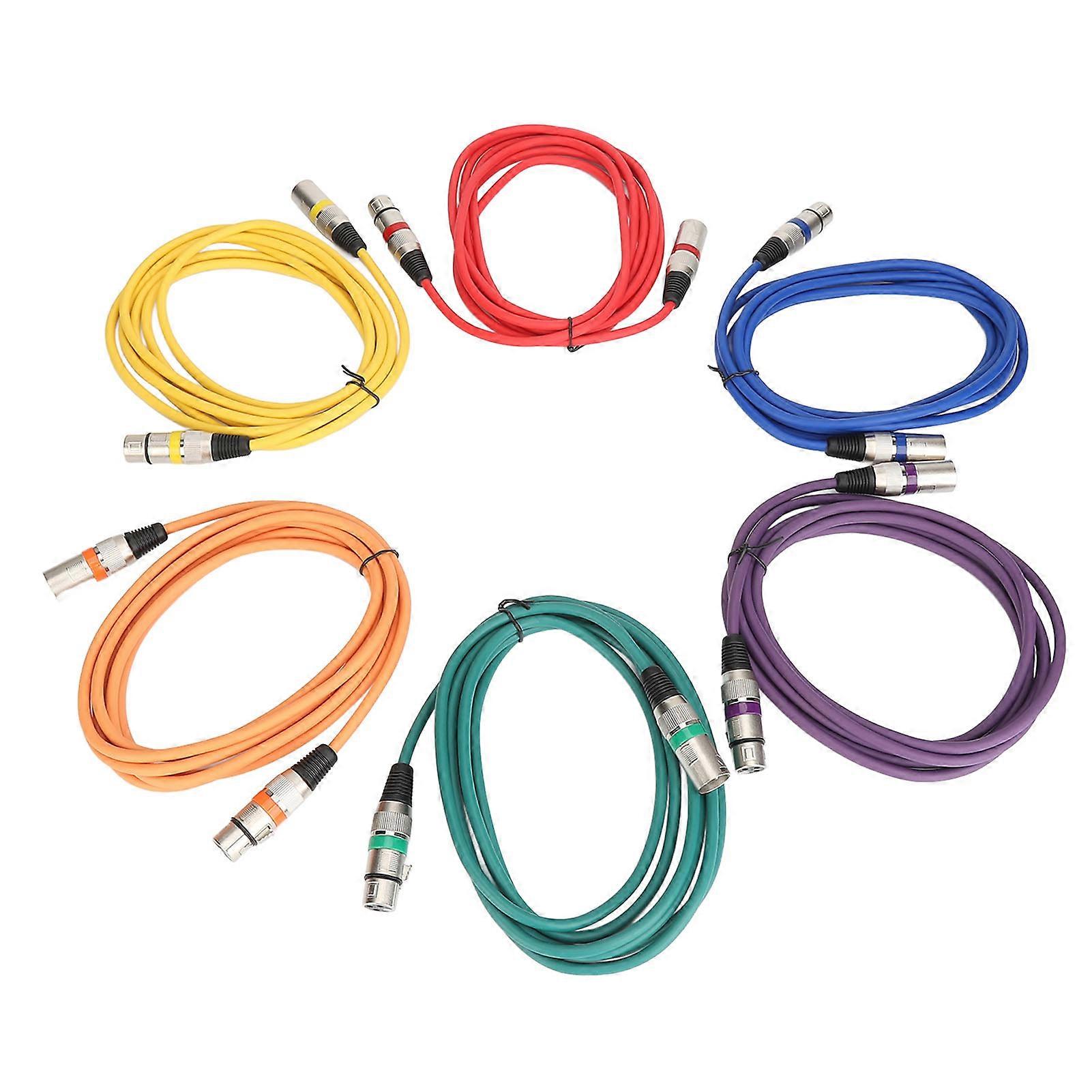 6 ks XLR samec - samice kabel 10FT dvouvrstvé stínění silné proti rušení XLR mikrofonní kabel