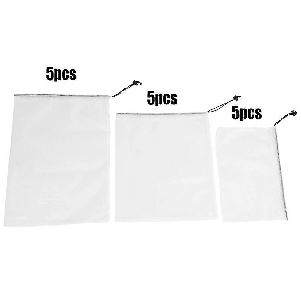 Reusable Lightweight Washable Mesh Bag with Drawstrings for Shopping Storage Fruit Vegetable