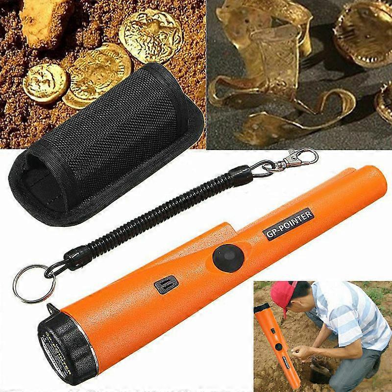 Handheld Metal Detector 360 Side Detection with Led Pinpoint Metal Detector Scanner, Yellow, 230 X 40 X 40 mm