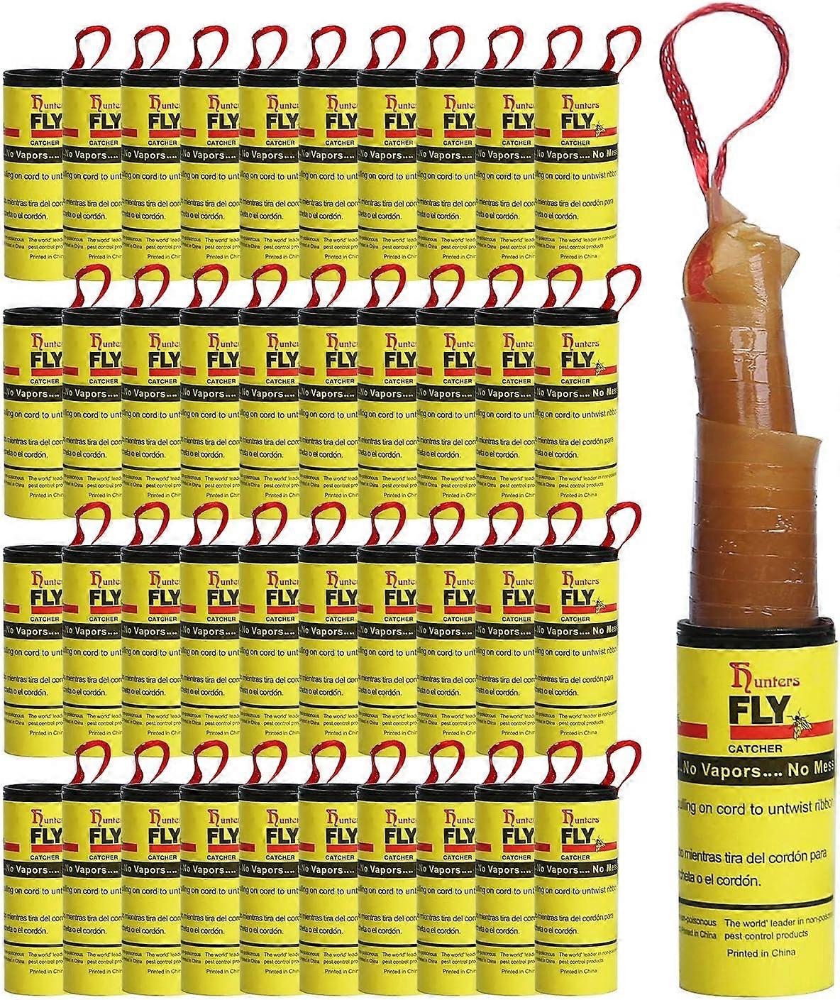 Fly Trap Paper Fly Killer Inside Out Use Flies, Mosquitoes and Other Flying Insects (40 Rolls)