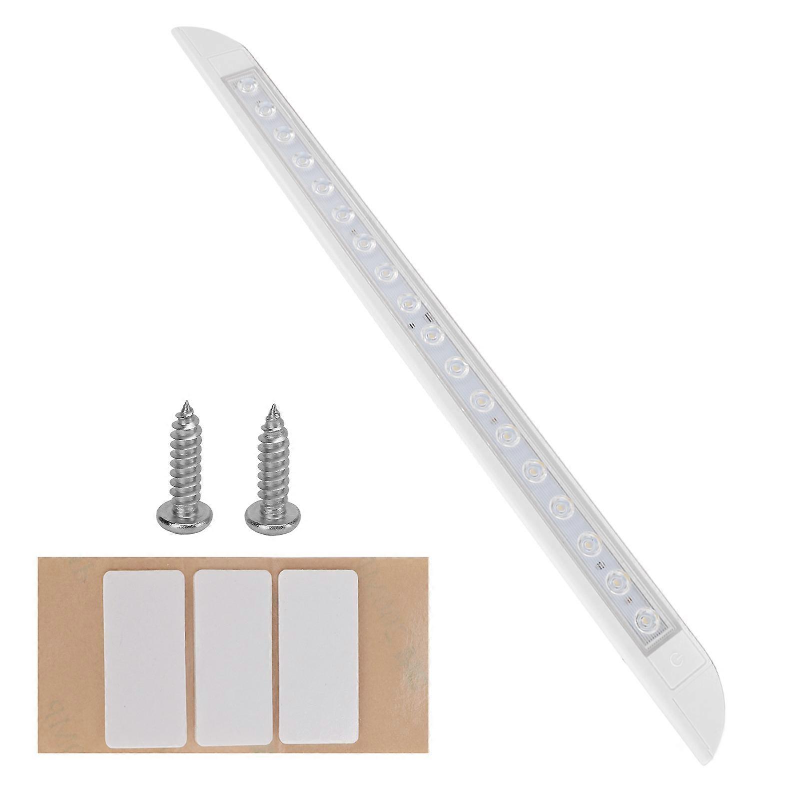 LED Interior Light Bar with Touch Switch 12V 6W 6000K 1000LM Universal Lamp Strip for RV Campers TrailersWhite E2U411