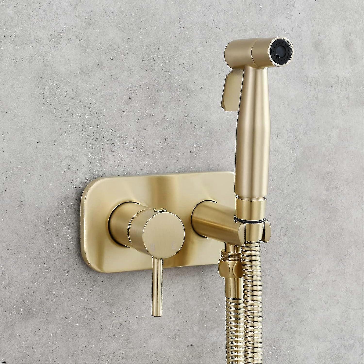 Stainless Steel Hand Shower Toilet Portable Bidet Kit Hot and Cold ...