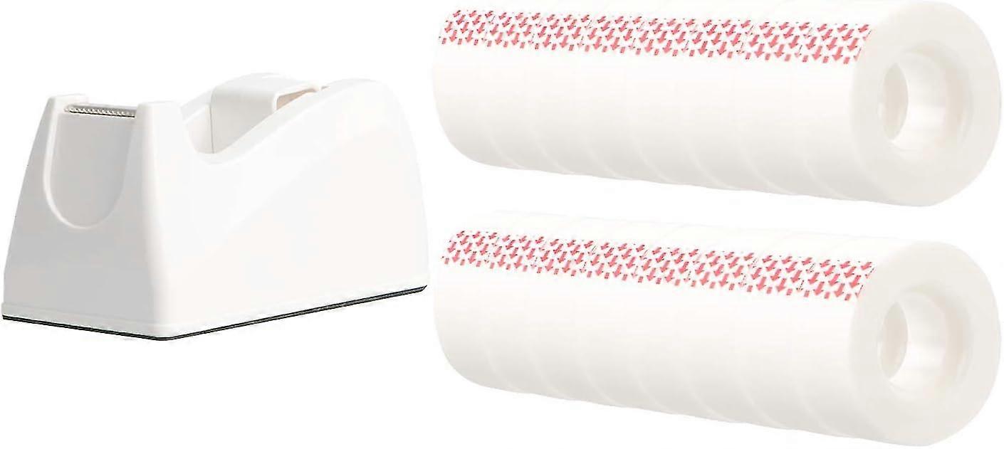 Tape with Dispenser, 1" Core, White, 3/4"W x 1296", 16 Rolls/Pack