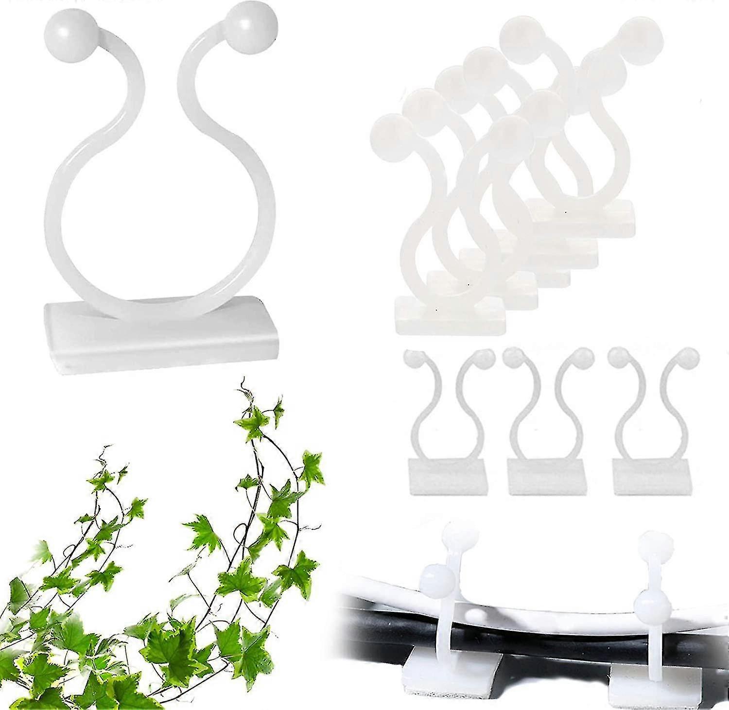 100pcs Plant Clips,self-adhesive,vine Wall,adjustable,wall Mount,invisible Fixing,cable Ties