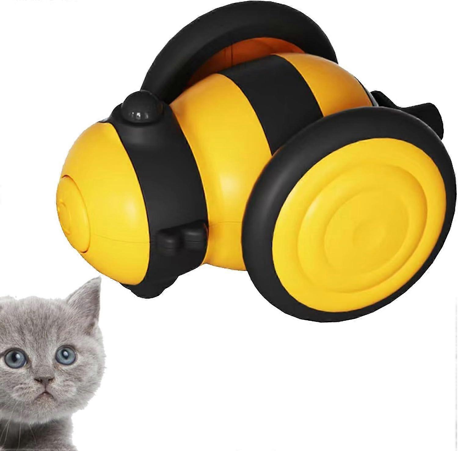 Automatic Moving Cat Toy, Bee Shape Electric Cat Toy With Light, Colorful Cat Toys, Smart Cat Self Play Toys For Cat, Kitten
