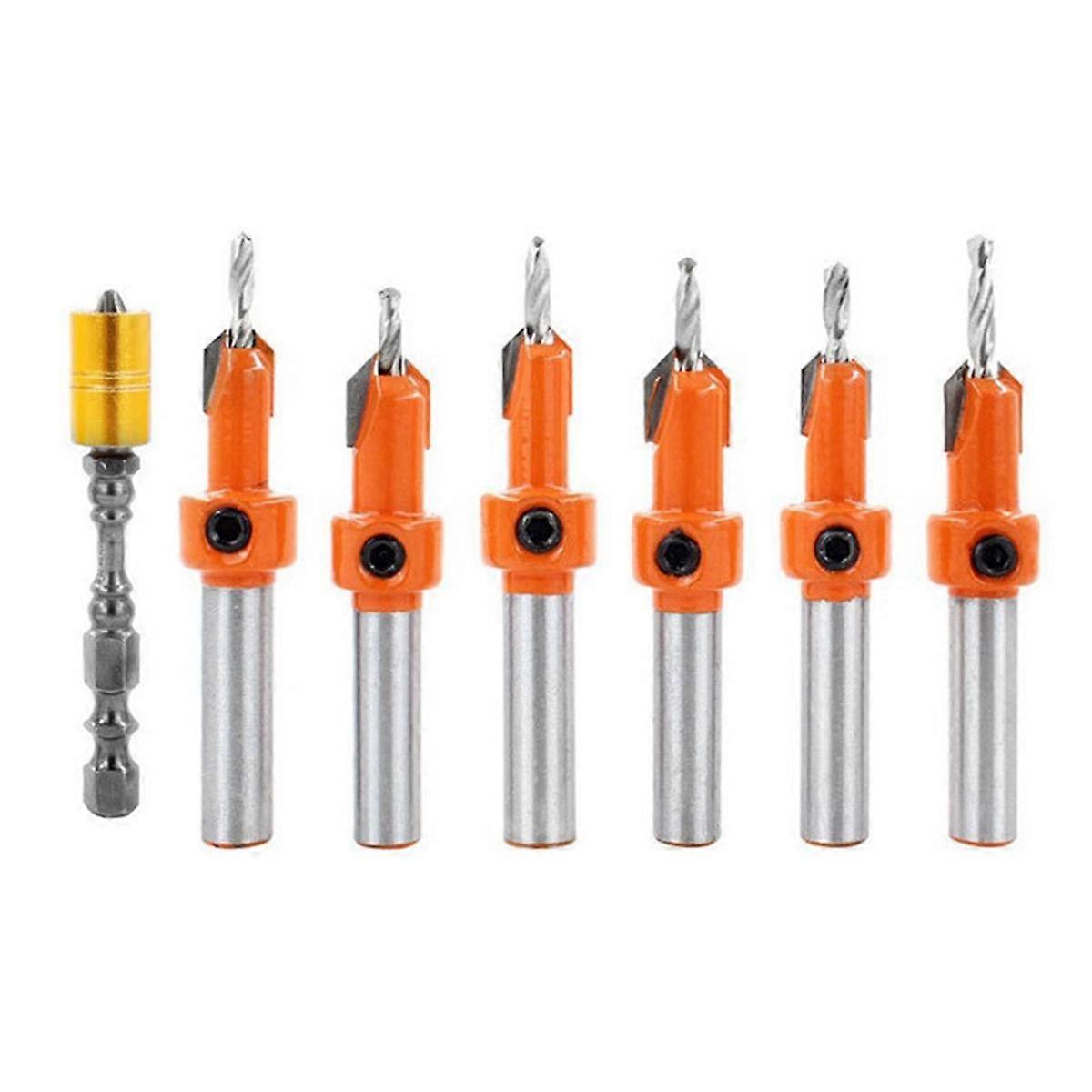 Counterbore Drill Taper Drill Set Woodworking Opener Set Hexagon Screw Hardware Tools Counterbore D