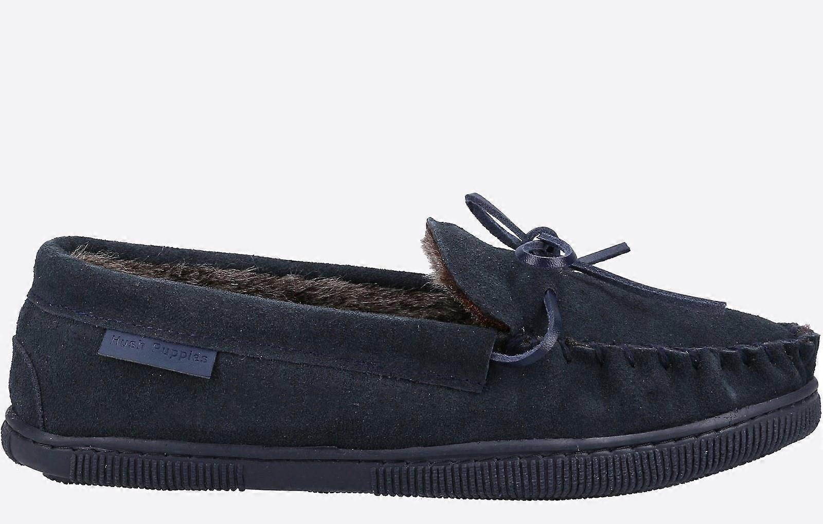 Hush Puppies Ace Slip On Memory Foam Slippers Navy