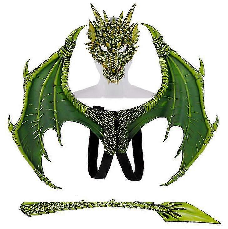 ילדים דרקון כנפיים תלבושות, דינוזאור זנב מסכה להגדיר, קוספליי תלבושות