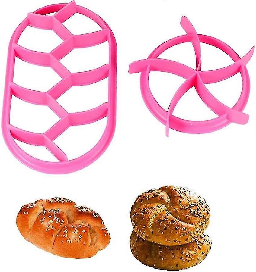 2 Pieces Bread Stamp Press, Bread Roll, German Style Bread Roll, Plastic Bread Press Mold