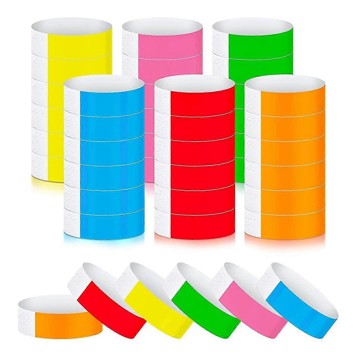 600 Pack Paper ,Colored Waterproof Hand Bands for Party Club Adhesive