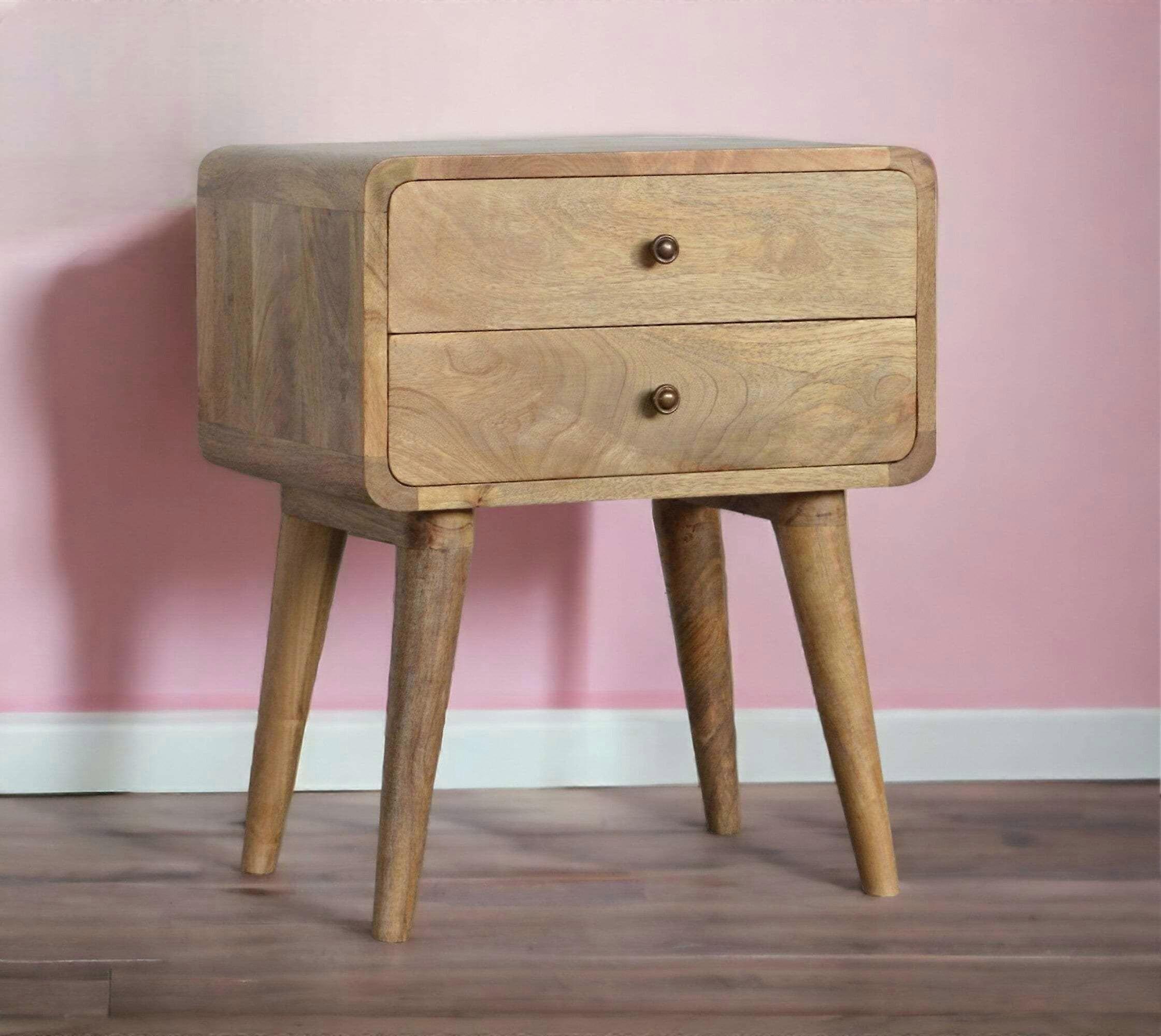 Modern Curved Bedside Table