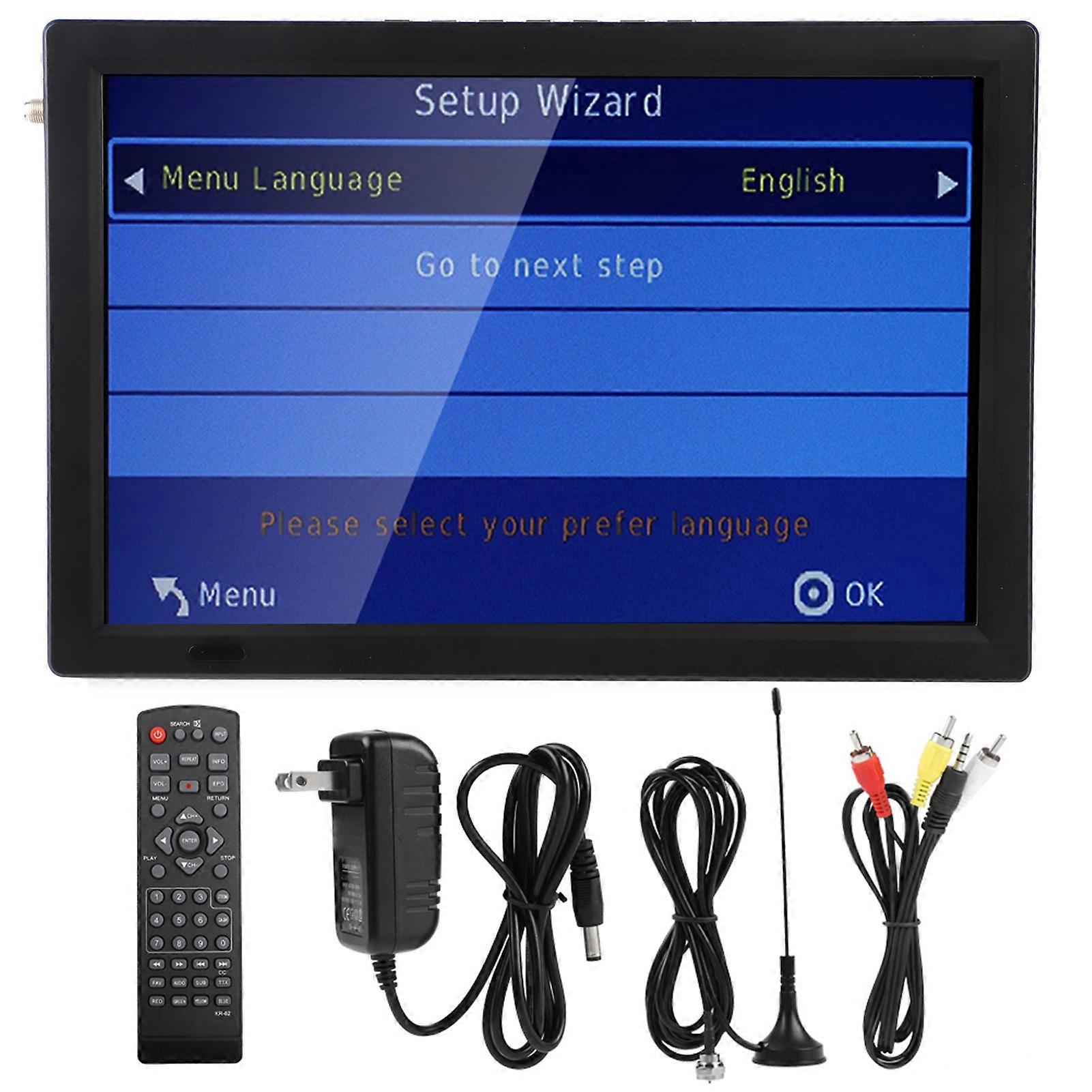 14" Digital Television ATSC Portable TV 1080P HD HDMI Video Player 110220V US for Home Car NO.3876