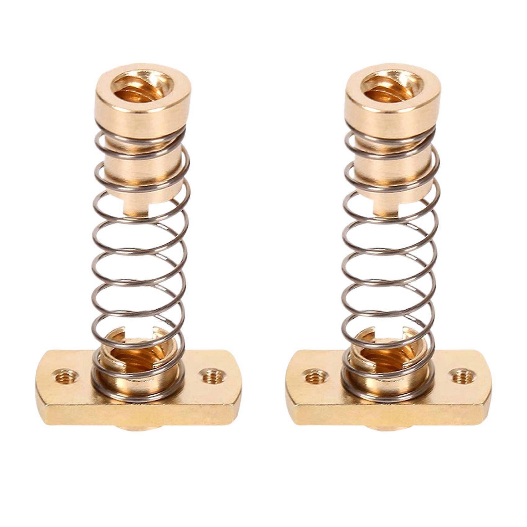 2 Sets CR10 Z Axis T8 Anti Backlash Spring Loaded Nut Elimination Space Brass Nuts for Upgrade 3S 3